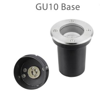 GU10 LED Underground Light Floor Lamp Outdoor Ground Spot Landscape Garden Path Buried Lamp for gu10 Bulb Casing: GU10 round