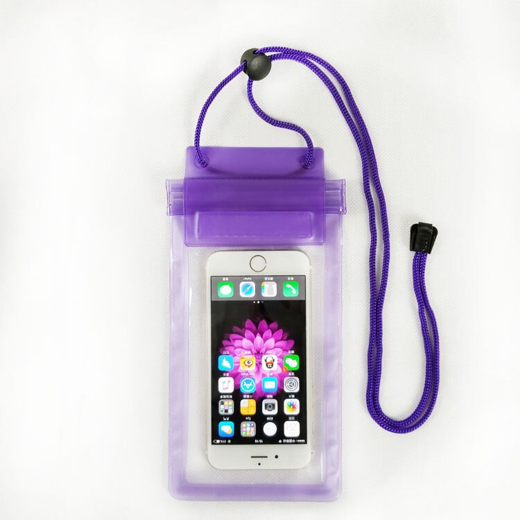 Sacos de natação à prova dwaterproof água saco com luminosa subaquática bolsa de telefone caso para iphone 6s 7 8 xr universal todos os modelos 6.5 polegada