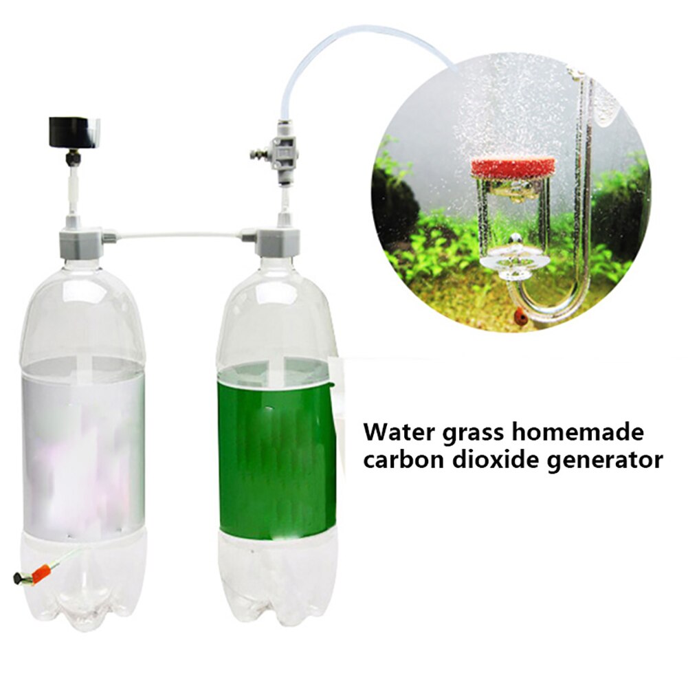 Aquatic Homemade Carbon Dioxide Generator Plant Fish Aquarium System Kit With Pressure Air Flow Adjustment Water CO2 Generator
