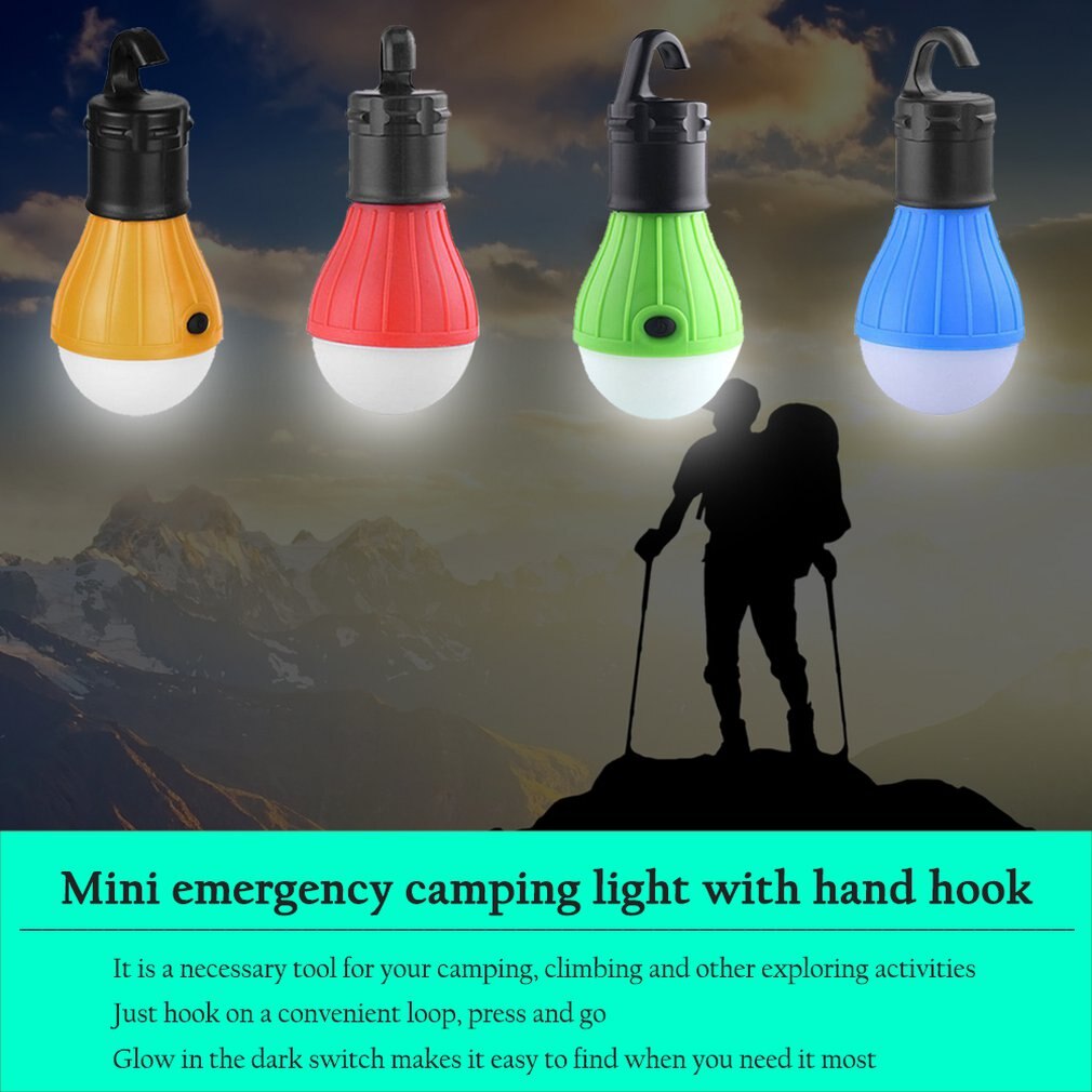 3 LED-zelthängelampe mit 3 modi, SOS-notfallfunktion, karabinerhaken, glühbirne, notlicht, laterne, wanderlampe, energiesparend