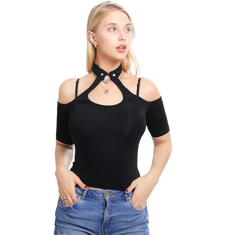 Zomer Vrouwen T-shirt Casual Sexy Off Schouder Tee Shirts Korte Mouwen Flexibele Vrouwen Tops Tees Sexy Kleding
