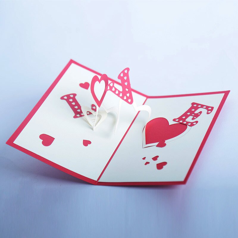 3D Rose Pop Up Card Cherry Blossoms Wedding Invitations Card LOVE Butterfly Flower Greeting Cards Romantic Thank You Cards Party: Style7 A