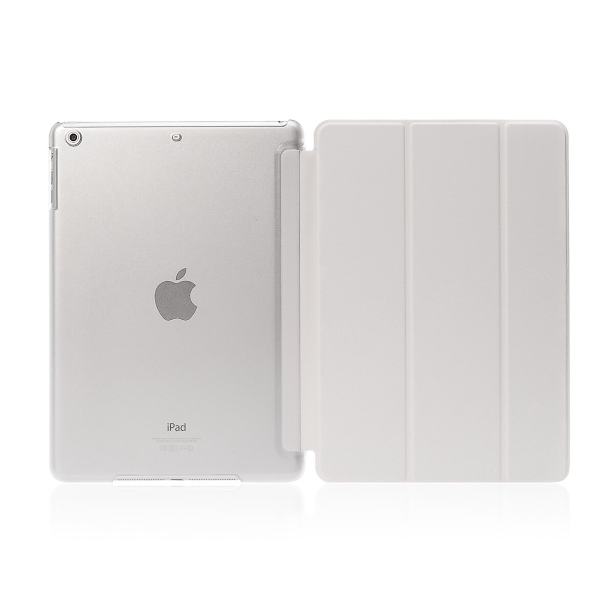 Luxury Tablet Shockproof Smart PU Leather Stand Slim Case Cover for Apple IPad Air 1 Coque for I Pad 5 6th Generation 9.7 Inch: White