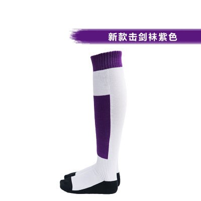 Chaussettes d'escrime, chaussettes d'escrime colorées en coton rouge/violet/rose/bleu, produits et accessoires d'escrime, engrenages d'escrime: 1 pair Purple S