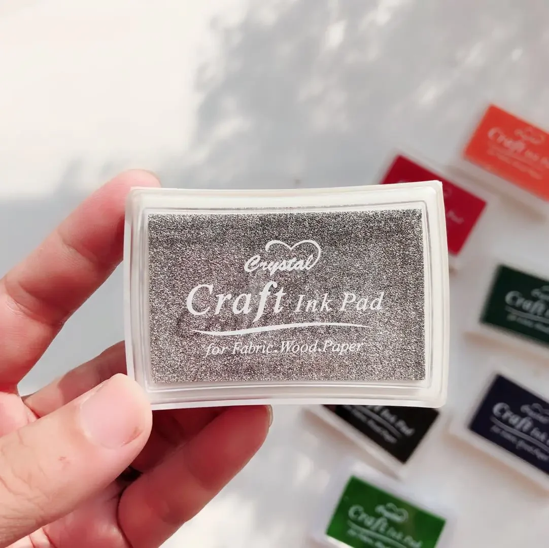 Ink Pad Ink Stamp Pad for DIY Craft Rubber Self Inking Roller Stamps Stationery Album for Scrapbooking Paper Decoration: Burgundy