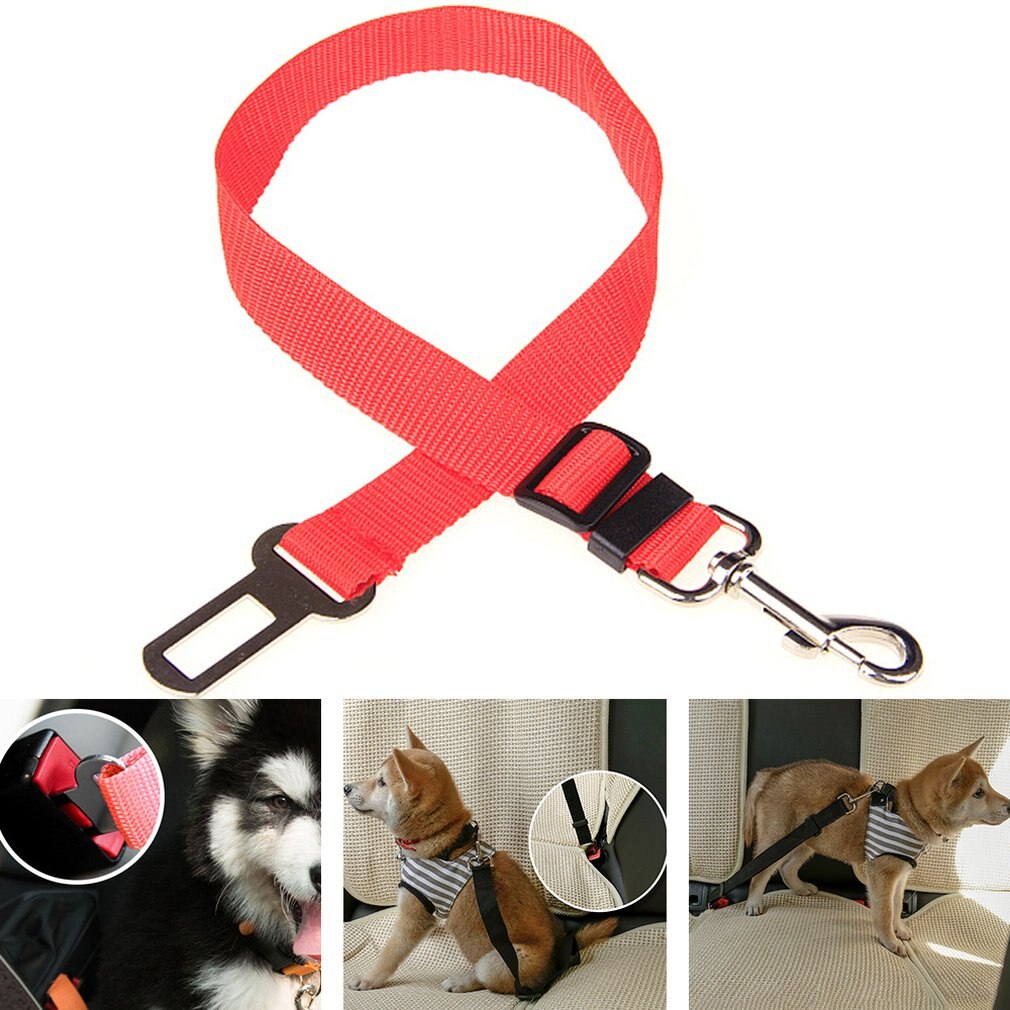 Hoopet Verstelbare Praktische Hond Kat Pet Autostoeltje Belt Leash Seat Harnas Terughoudendheid Kraag Leads Reizen Clip