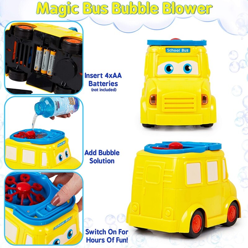 Bubble Machine Voor Kinderen Automatische Bubble Blower Voor Peuters En Baby 'S Fun School Bus Bubble Maker Voor Indoor Outdoor