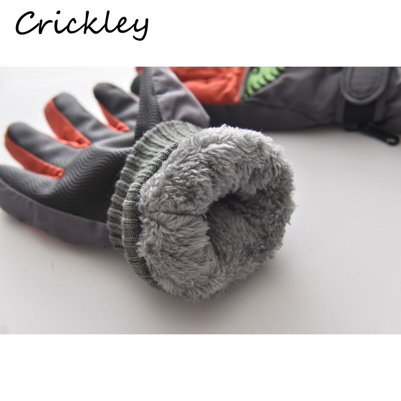 Vliegtuig Print Winter Jongens Meisjes Handschoenen Waterdicht Antislip Dikke Warme Kids Wanten Skiën Sneeuw Sport Kinderen Handschoenen