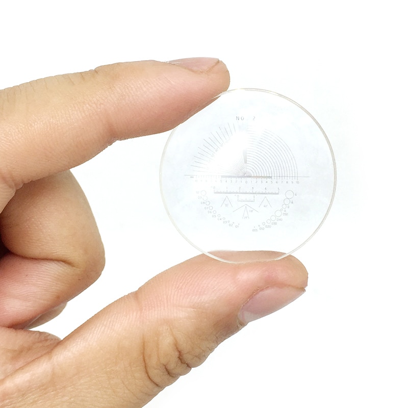Diameter 35 mm vinkel sigtekors / kryds sigtemiddel mikrometer til forstørrelsesglas mikroskop skala sigtemiddel måling