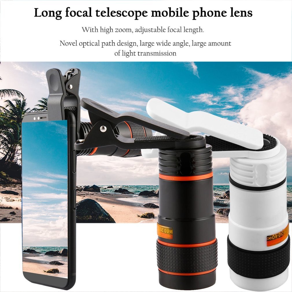 8X 12X Universele Zoomlens Telelens Zoom Effect High-Definition Lens Lange Focus Monoculaire Telefoon Telescoop Voor Mobiele telefoon