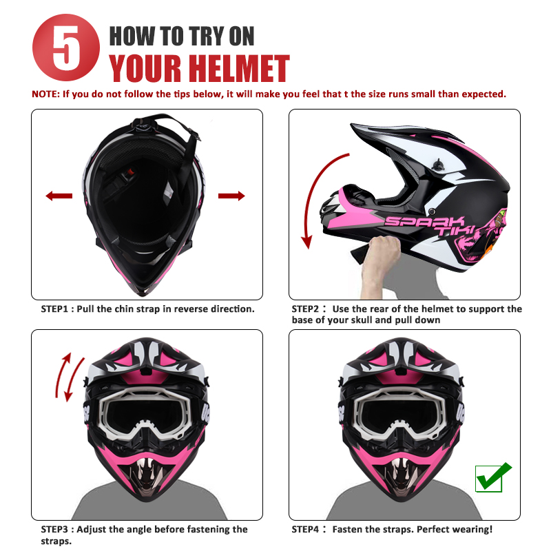 Goggle UCHOOSE Motorcycle Helmet Motocross Off Road Helm Children Off-road Casque Capacete De Motocicleta