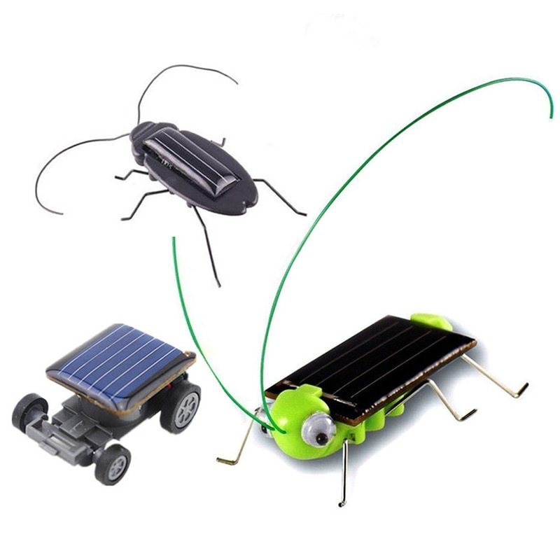 Solar grasshopper Educatieve Op Zonne-energie Grasshopper Robot Speelgoed nodig Gadget zonne-speelgoed Geen batterijen voor kids