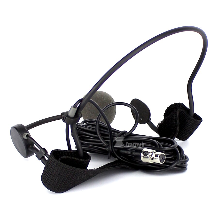 Mini XLR 4 Pin TA4F Earset Headworn Headset Microphone Dynamic Mic For SHURE WH20TQG Wireless Bodypack Transmitter
