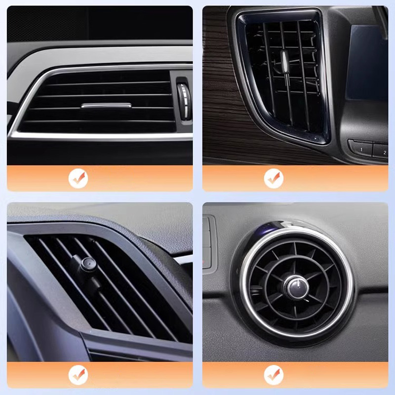 Car Phone Holder [Wider Clamp & Metal Hook] Car Phone Mount [Thick Cases Friendly] Air Vent Clip Cell Phone Holder for All