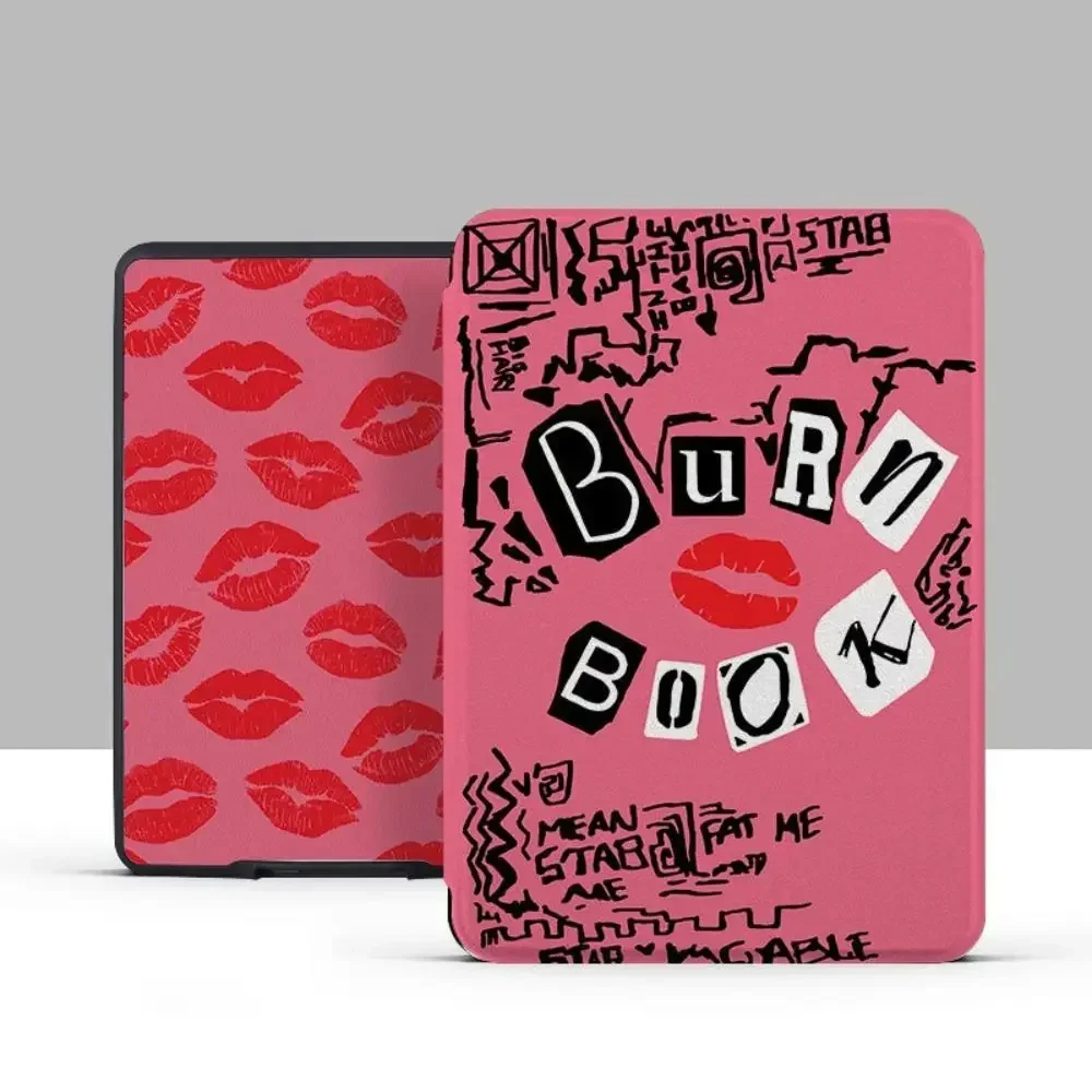 11th :a generationens 6-6.8- tums e-läsarfodral i läder, reptåligt, stötsäkert, ultratunt skal för kindle paperwhite: Elva / Röd