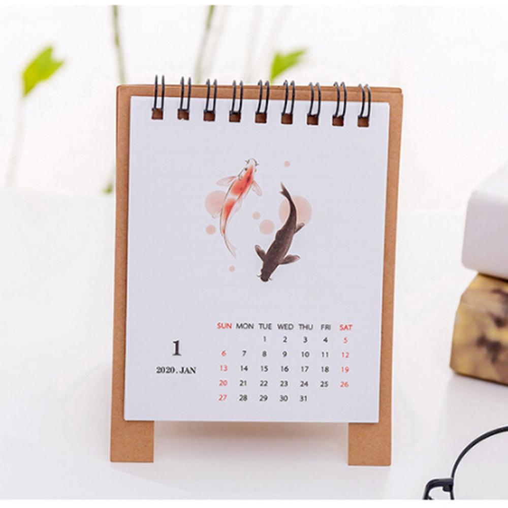 advent calendar Cute Cartoon animal Mini Desk Calendar School Office planner kawaii agenda table calendar office decor FDH