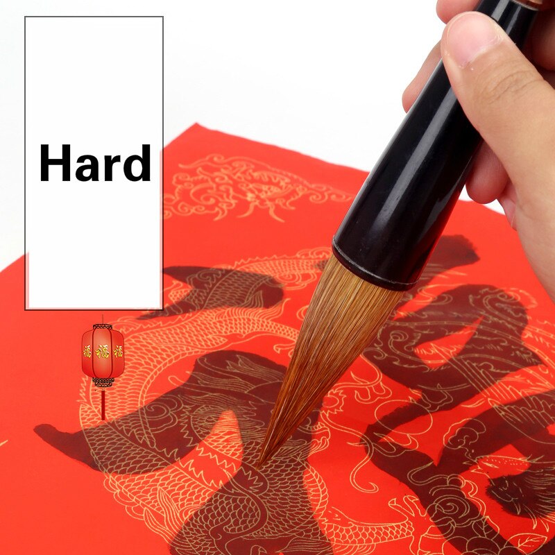 Bolígrafo de pinceles de caligrafía China para escritura de pintura, pincel de dibujo Regular para pintura de gran tamaño en forma de tolva, Caligrafia, suministros para manualidades, 1 Uds.