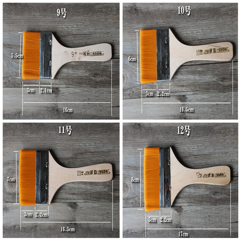 Multi-purpose5 # Houten Handvat Nylon Borstel Lijn Verf Olieverf Bodem Borstel Lijm Dust Cleaning Tool Borstel