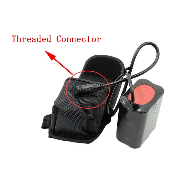 Rechargeable 8.4V DC 9600mAh Battery Pack 6x18650 Battery with Threaded Connector for Bicycle Light Bike Headlight MTB Head Lamp