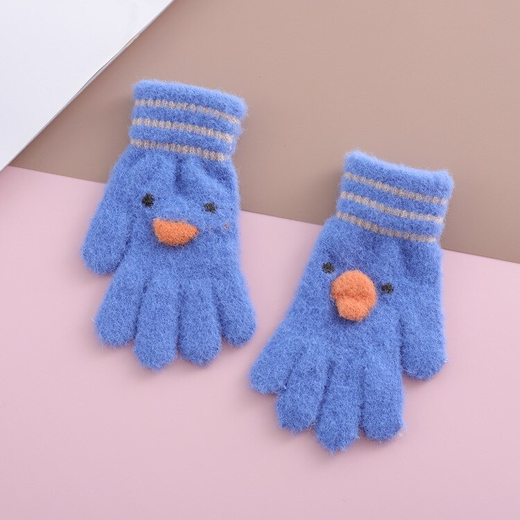 3 ~ 5Y Winter/Herfst Kinderen Warme Handschoenen Kids Vingers Super Zachte Gebreide Jongens Handschoenen Carton Meisjes handschoenen Voor Kids