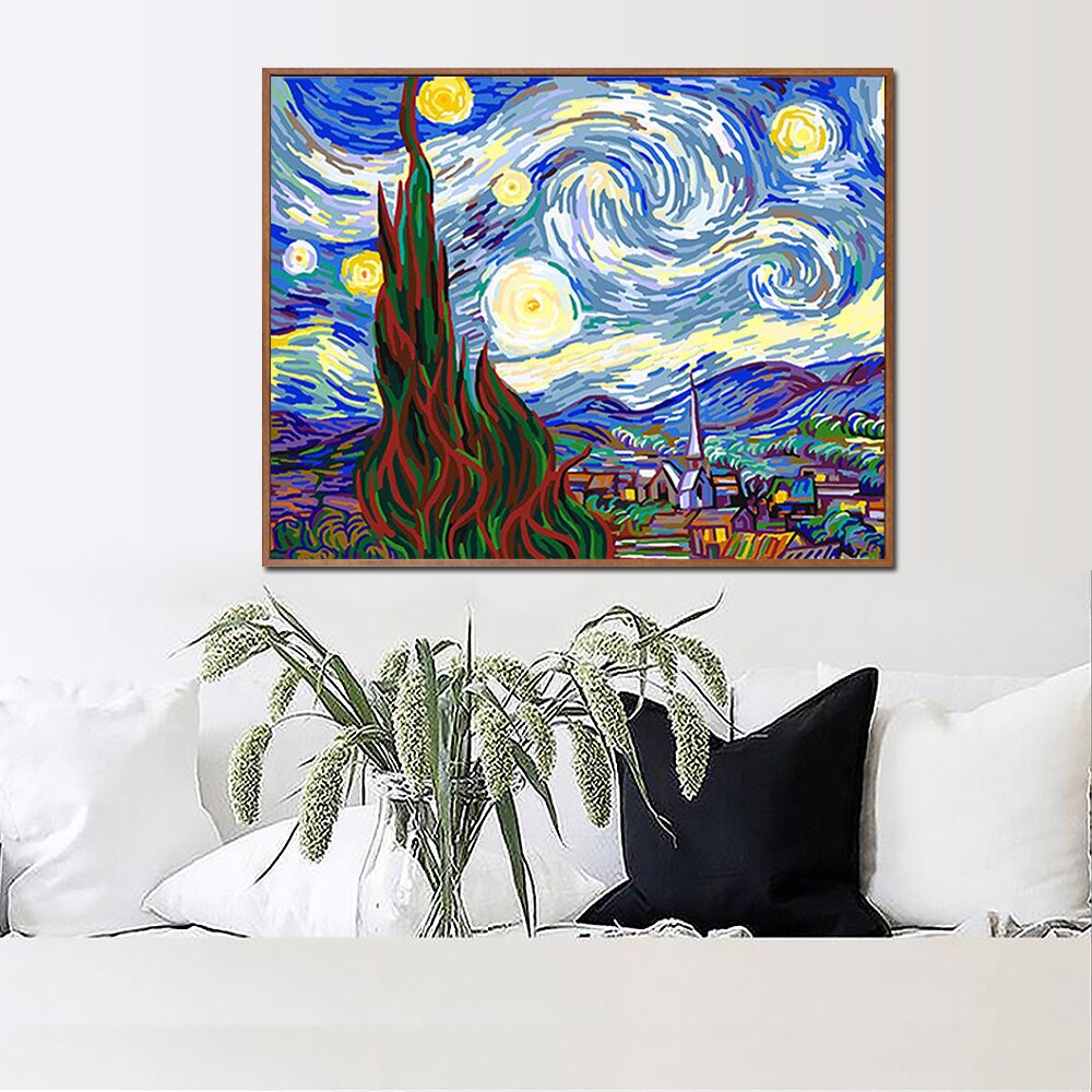 DIY Oil Painting Paint By Number Kit Acrylic On Canvas Animals Home Decor Drawing Picture Wall Decor 40x50cm Number Painting 2