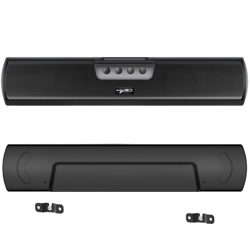 Wireless bluetooth 5,0 soundbar stereo speaker, powerful built-in storage battery, microphone, dual horn tv home speaker