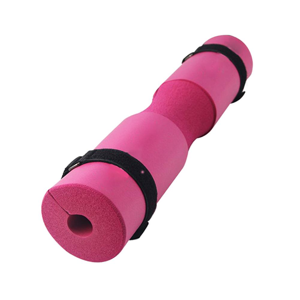 Espuma barbell almofada capa para ginásio de levantamento de peso amortecido agachamento ombro volta apoio 45*10 cm pescoço &amp; ombro almofada protetora: Pink