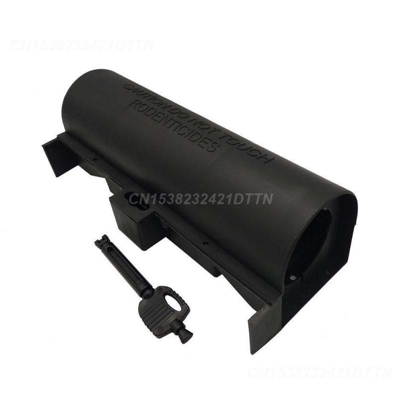 Poison Bait Box High Temperature Resistance 30×12×10cm Rat Box Garden Supplies Rat Trap Strong Practicability Plastics Bait Box: Light Grey