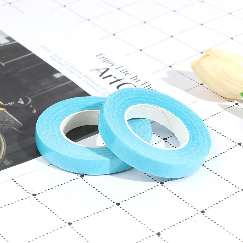 2Rolls Zelfklevend Papier Tape Enten Film Bloemen Stem Diy Kunstmatige Bloem: Blauw