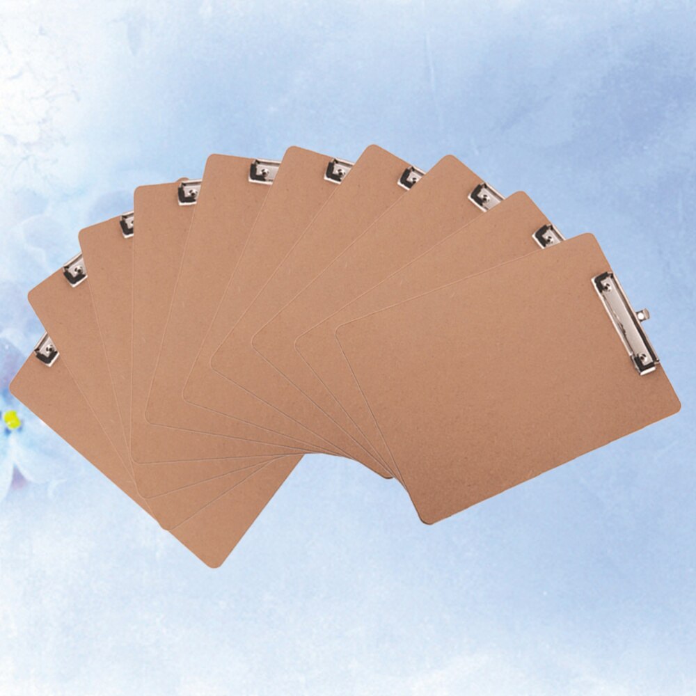 10Pcs Paper Holder Durable Practical Plastic A4 Size Clip Board Memo Folder Paper Holder for School Office Classroom: Default Title