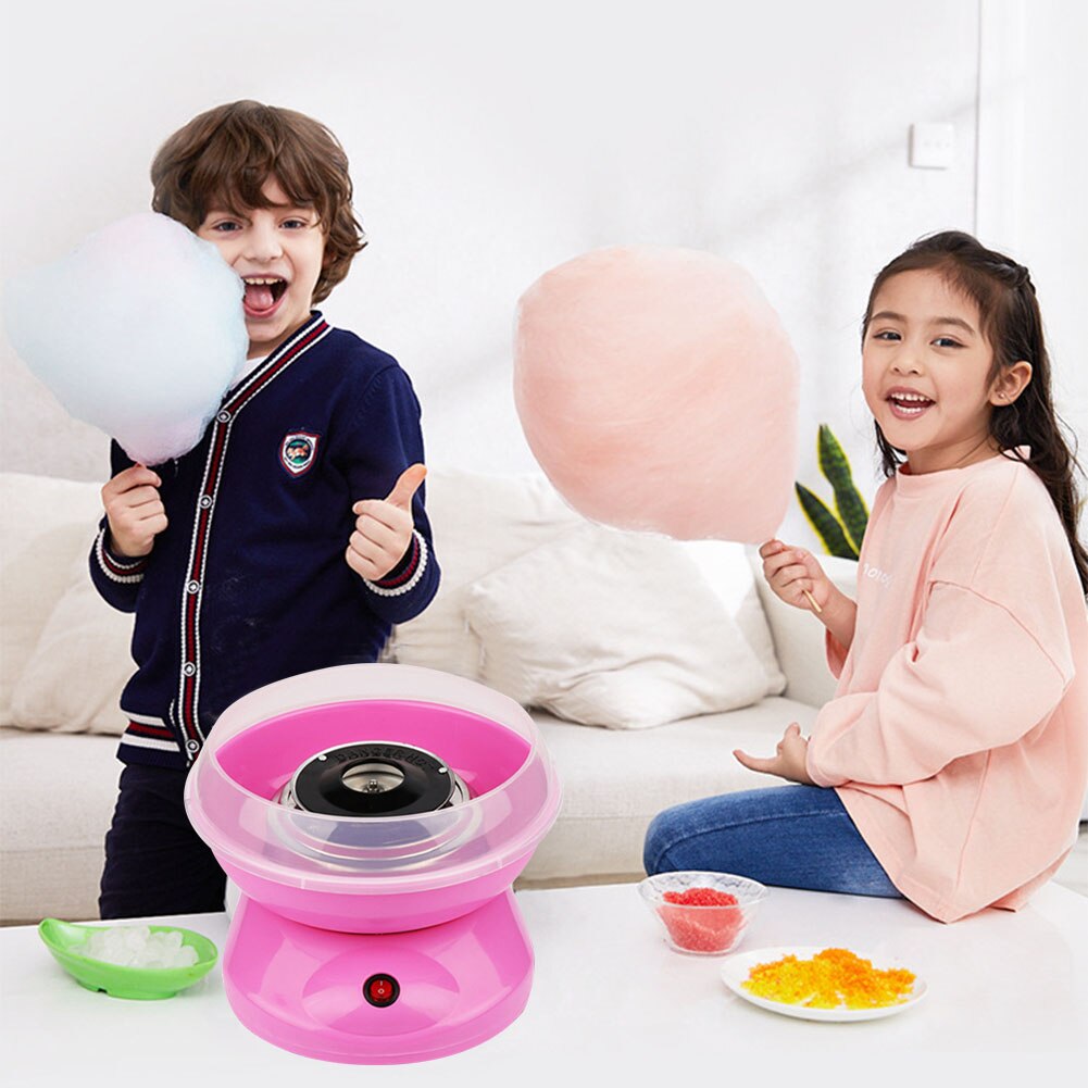 Mini Electric Cotton Candy Maker Household Portable DIY Sweet Marshmallow Machine Children Snack Maker US Plug With Free Sticks