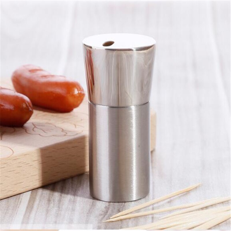 Stainless Steel Retractable Automatic Toothpick Dispenser Holder Container Home