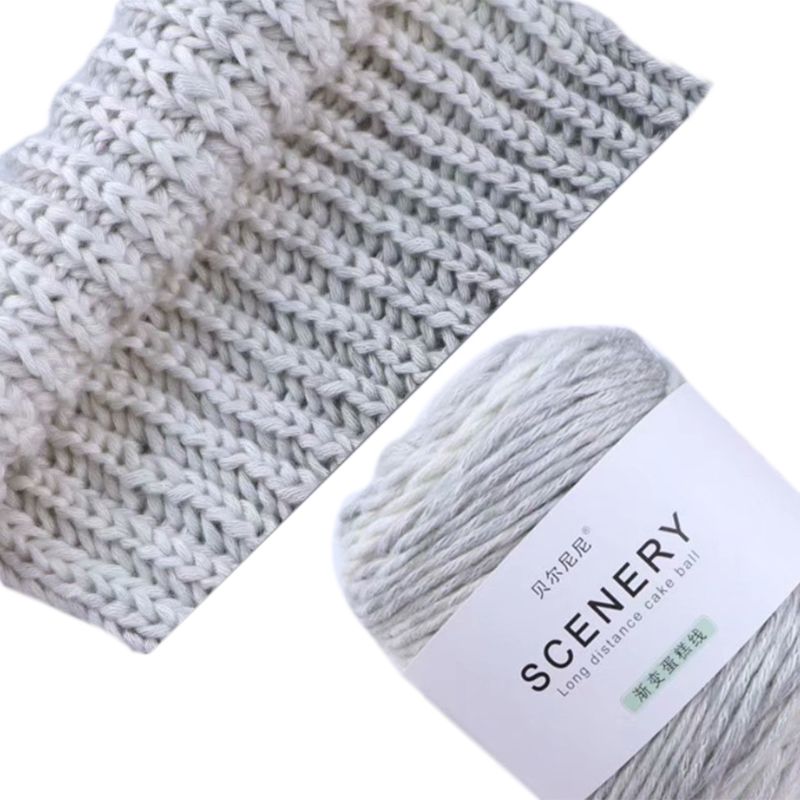 100g Hand Knitting Cake Yarn Gradient Ombre Colorful Crochet Woven DIY Thread: 6EE703462-F