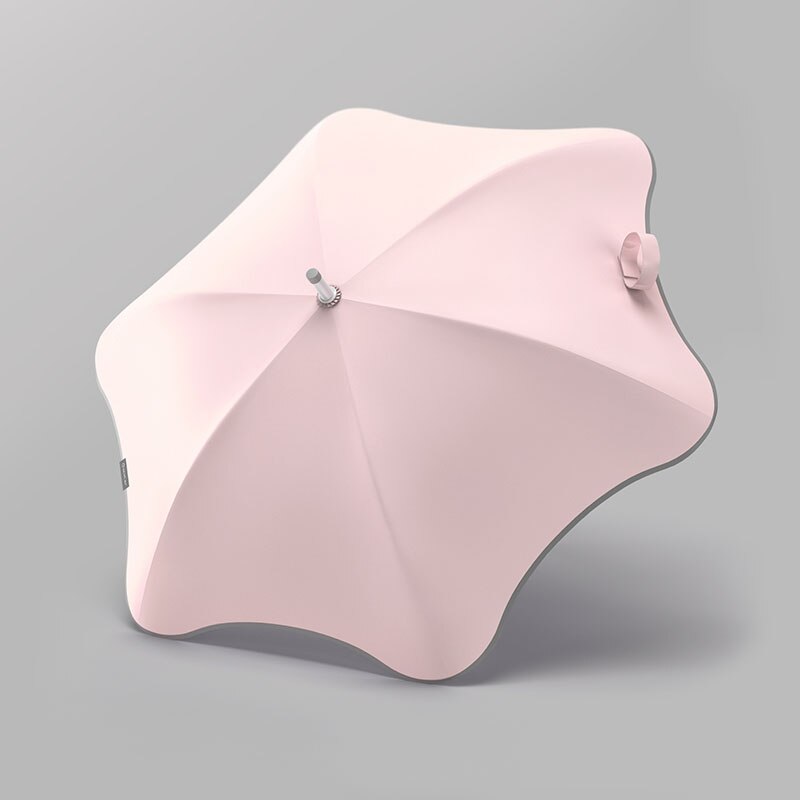 Olycat anti uv parasol enkel klar paraply regn kvinder søde lange håndtag parasoller 6 ribben uv parasol upf 50+: Lyserød