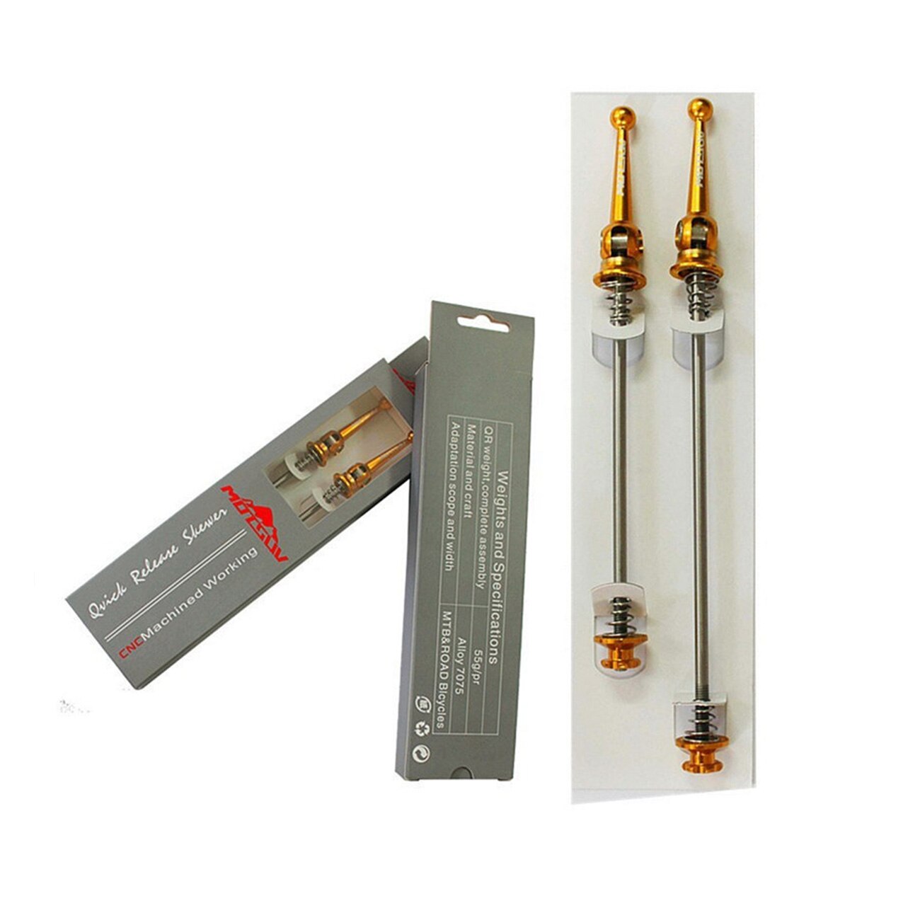 Bike Quick Release Lever Folding Bike Titanium Ti Skewer Bicycle Wheel Hub Rear Skewers Clip Cycling Training Accessories: Yellow