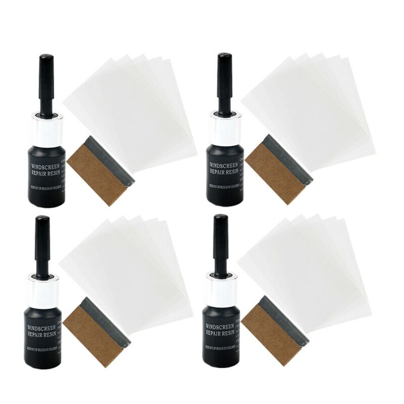 4pcs pack Windshield Repair Kit Car Chips Cracks Quick Fix
