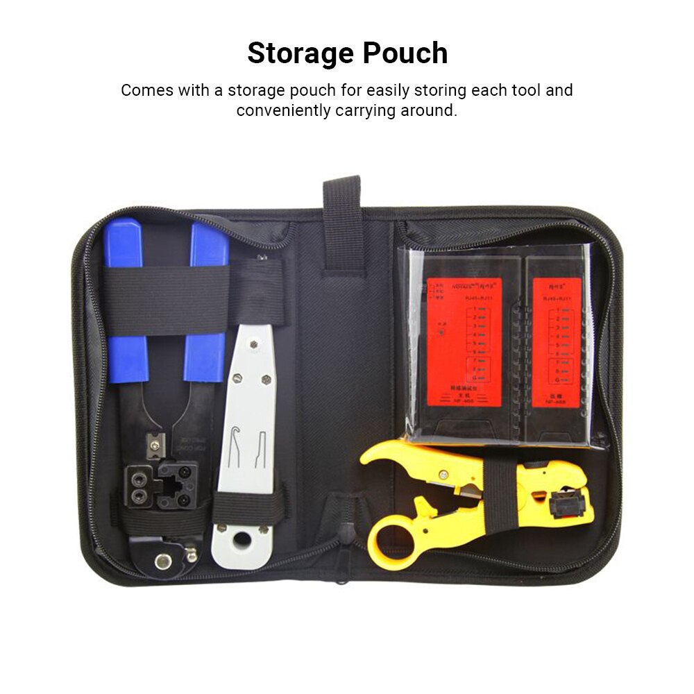 4 in 1 Network Cable Tester Set LAN Tester Measurable Wire Tracker Diagnose Finder Test Tool W/ a Removable Double-head Blade