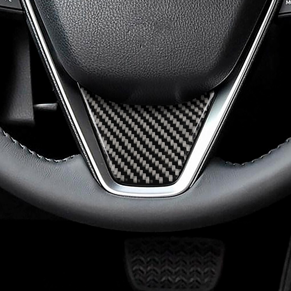 Carbon Fiber Stuurwiel Sticker Voor Toyota Camry Vervanging Zwart Interieur Auto Sticker Decoratie Accessoires