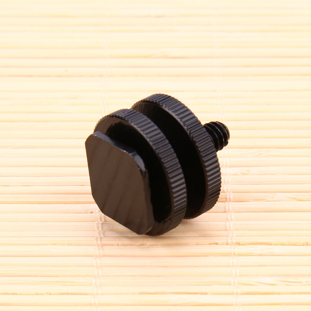 1/4"-20 Dual Nuts Tripod Mount Screw to Flash Camera Cold Shoe Adapter for Camera Studio Accessories