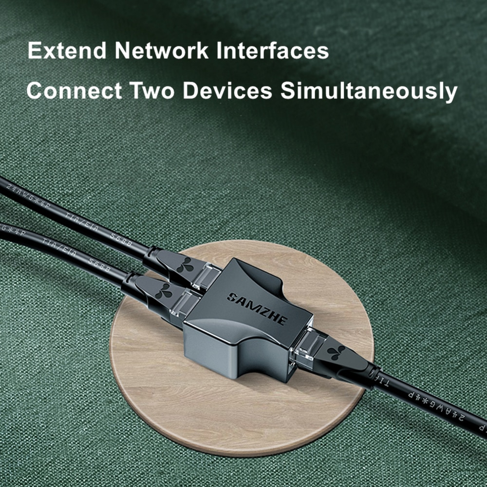 RJ45 Connector Ethernet Cable Adapter Lan Cable Extender Splitter Internet Cable Connection Female to Female 1 Input 2 Output