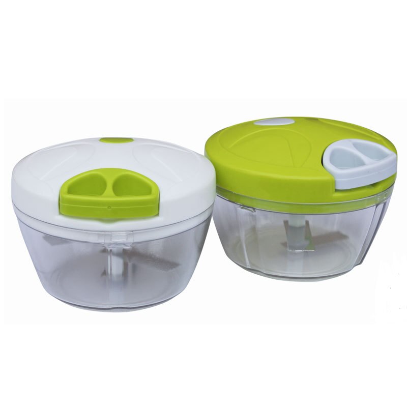 Multifunksjon løk nøttekvern kjøttkvern blender mikser manuell frukt grønnsakshakker håndtrekk matkutter rustfritt stål