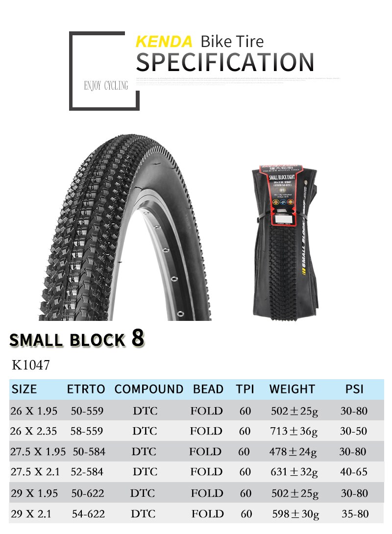 Vouwen Band K1047 Mtb 29/27.5/26x1.95/2.1 Vouwen Kraal Bmx Mountainbike Fietsband Anti Punctie Ultralight Folding Banden