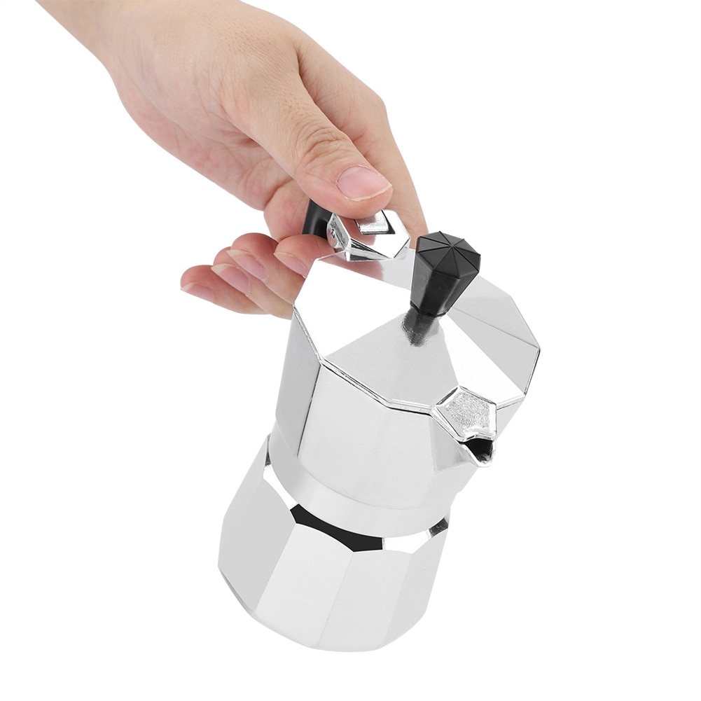 50Ml Koffie Maker Aluminium Moka Pot Espresso Koffiezetapparaat 1cup Kookplaat Koffiezetapparaat