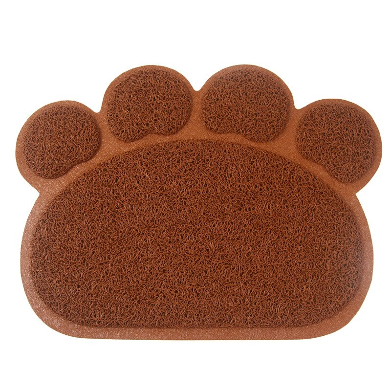 FML Pet Cat Litter Mat Paw Print Dog Cat Toilet for Cats Pet Accessories Kitty Dish Feeding Bowl Easy Cleaning Sleeping Pad: brown