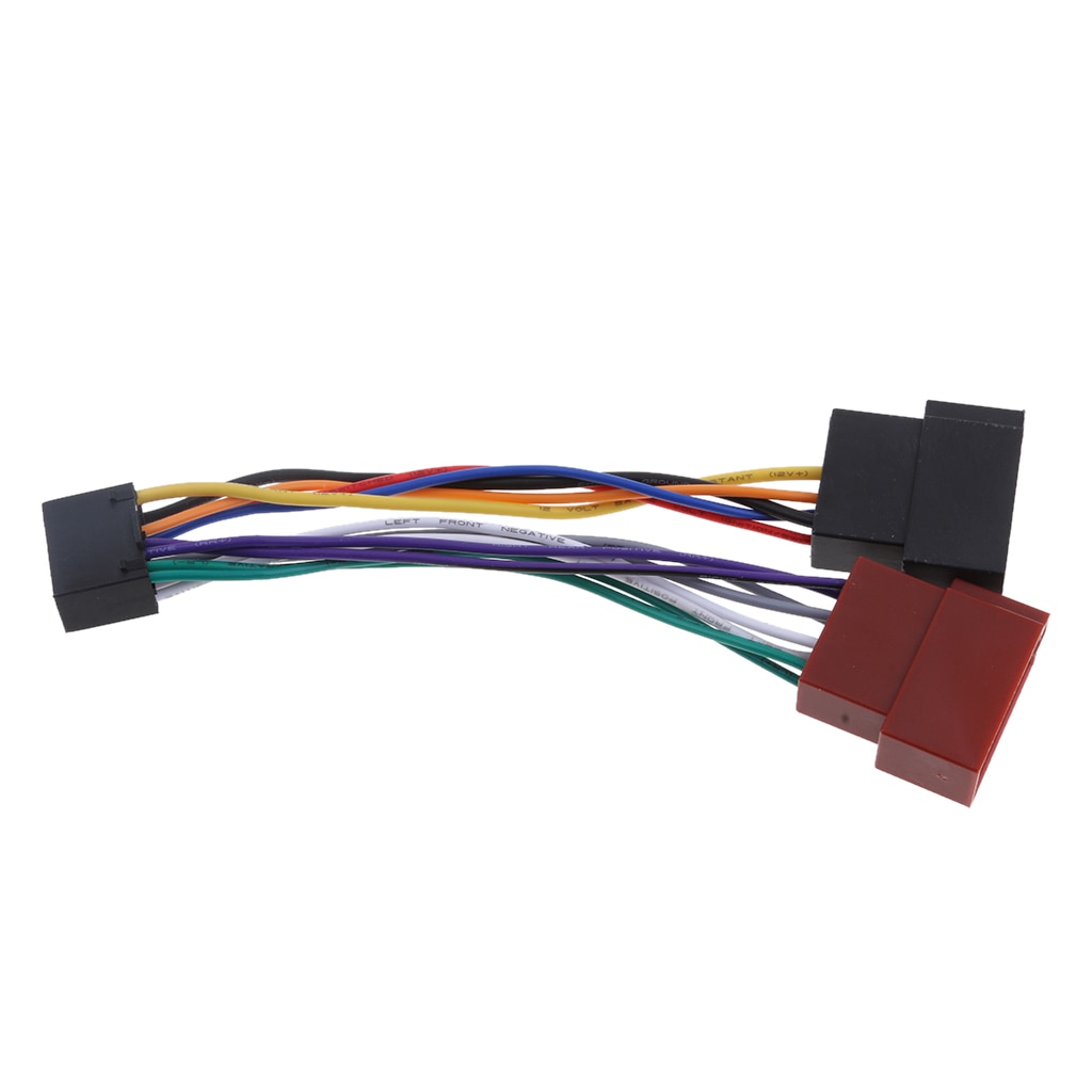 Bilradio lydadapterkabel 16 pins iso-kontakt for kenwood / jvc iso standard line beam bilelektronikk tilbehør