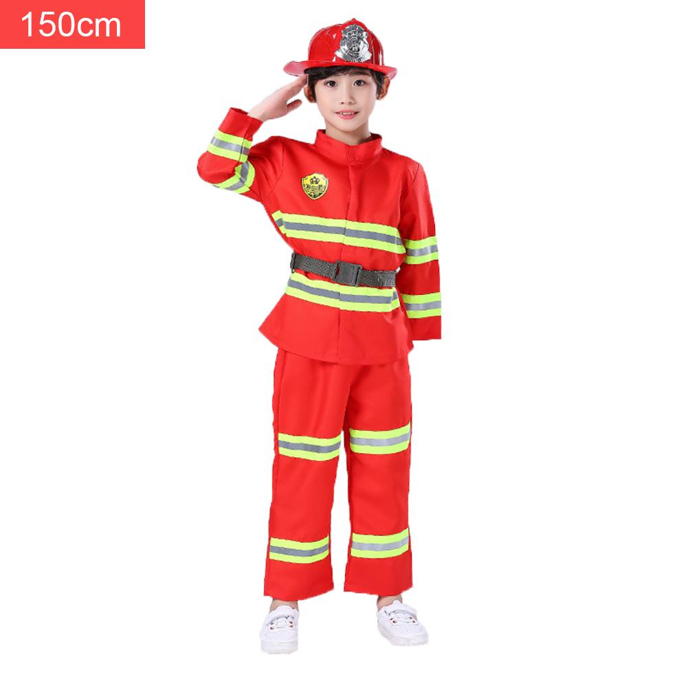 7 pièces enfants Cosplay pompier ensemble de costumes Performance habiller vêtements semblant jouer jouets jeu de rôle jeu jouet photographie accessoires: 150cm