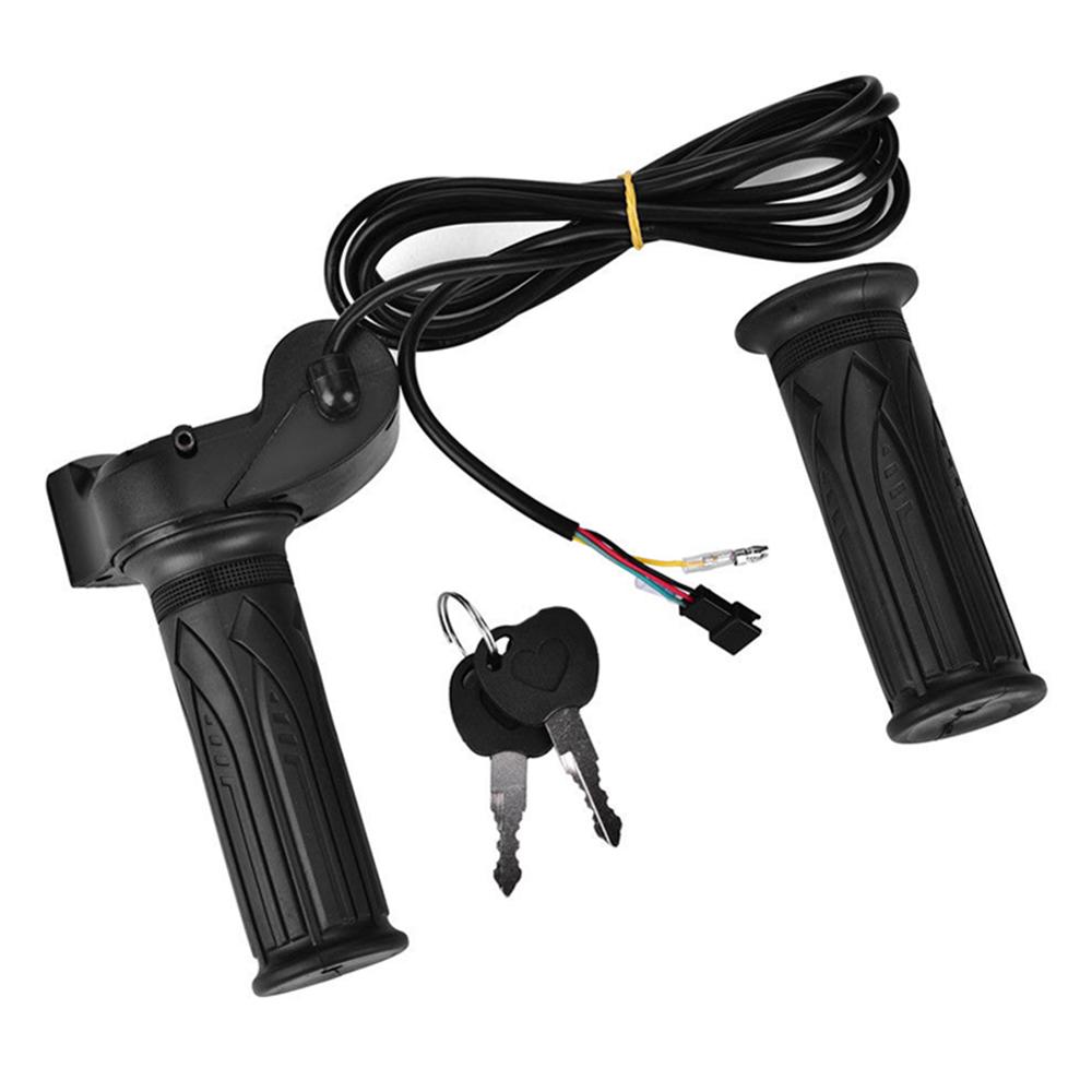 24/36/48/60/72V LED Digital Meter Electric Bike Scooter Throttle Grip Handlebar with Power Switch LED display BicycleAccessories