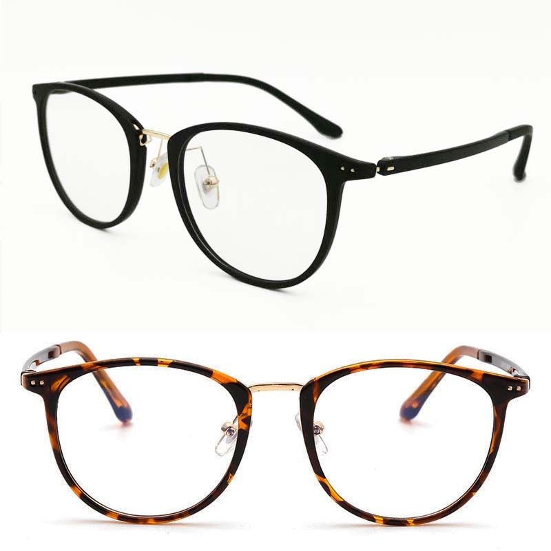 Anti-blue light blocking eyeglasses computer protective glasses TR90 combined metal square UV400 slim simple TV watching eyewear