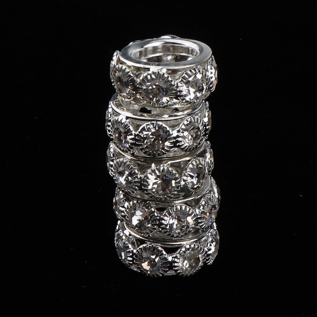 5x Dread Lock Dreadlocks Braiding Clips Metal Cuffs Hair Jewelry Decoration