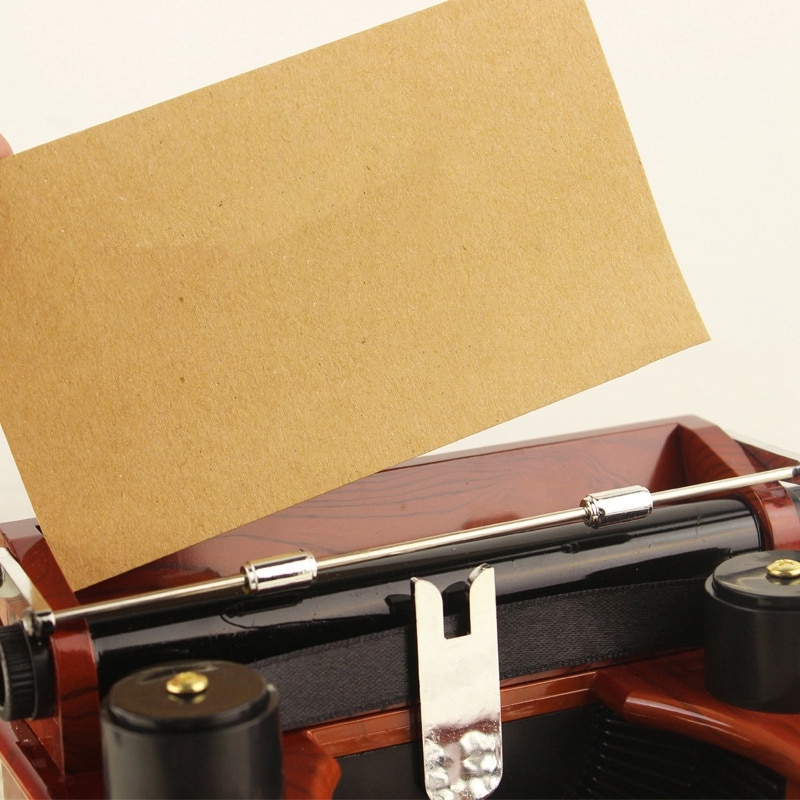 Caja de música de máquina de escribir Vintage Retro Para el hogar, habitación, oficina, decoración mecánica, caja de música Retro para niños